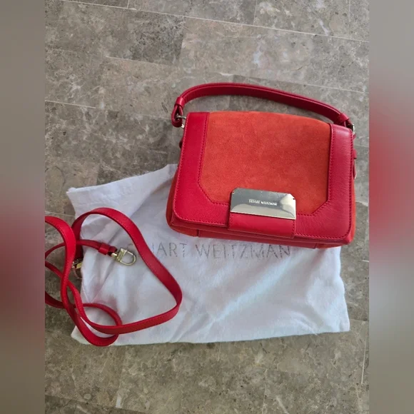 Stuart Weitzman Vibrant Red Mini Bag - Picture 2 of 5